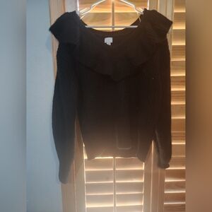 a new day Black Off-the-Shoulder Sweater